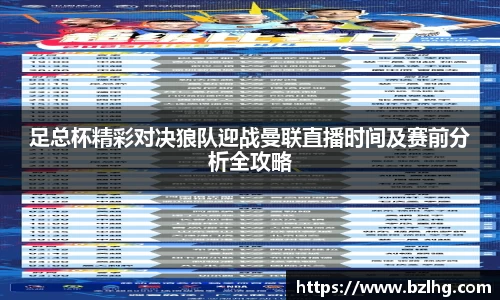 足总杯精彩对决狼队迎战曼联直播时间及赛前分析全攻略